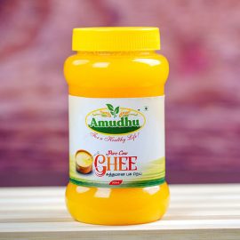 all-natural rich flavored ghee in glass jar